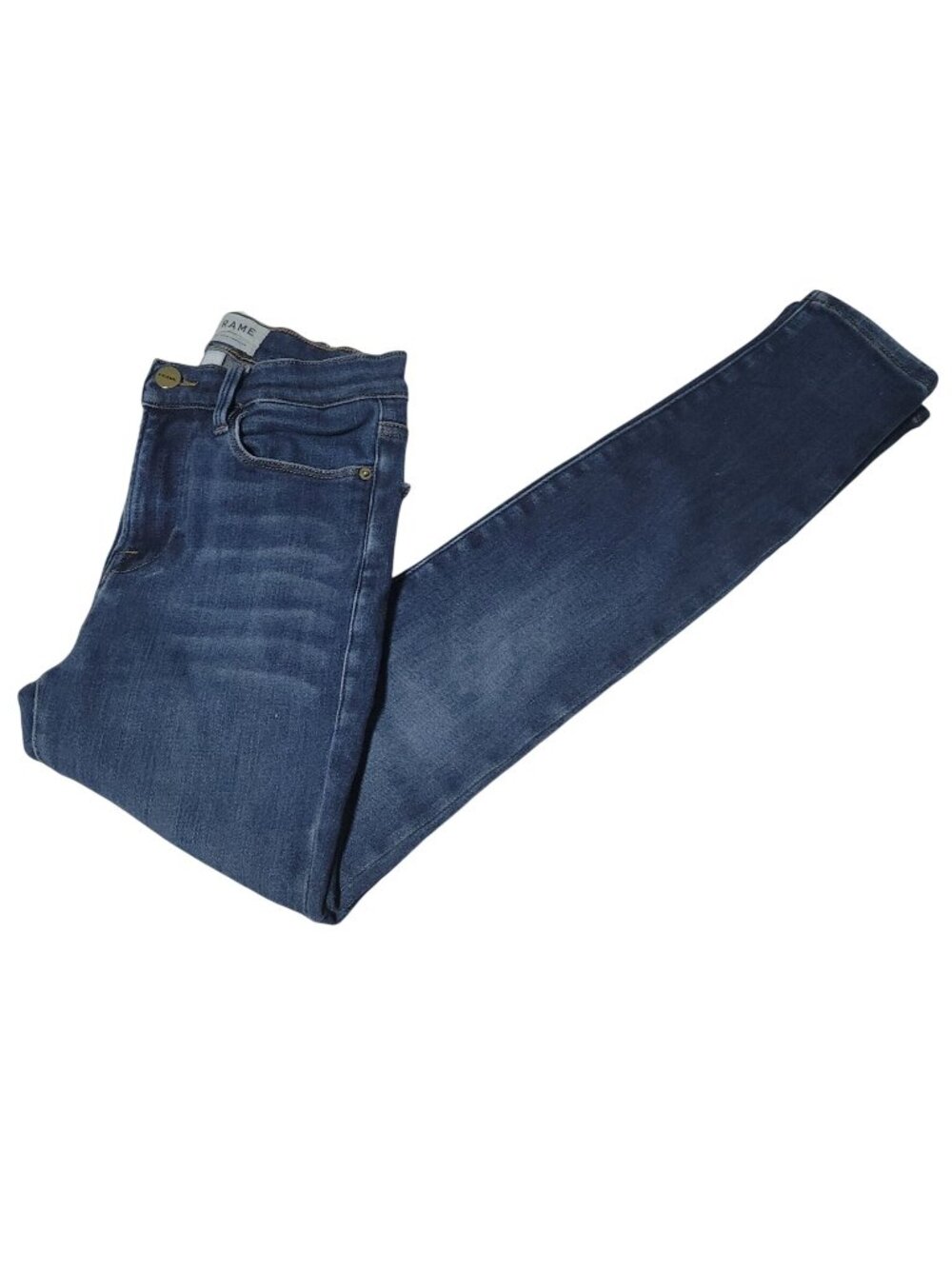 Frame High Skinny Crop Jeans Womens Size 25 Medium Wash Denim Pants